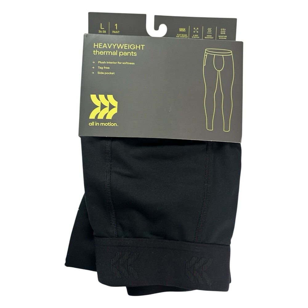 Men's Heavyweight Thermal Pants Black size L